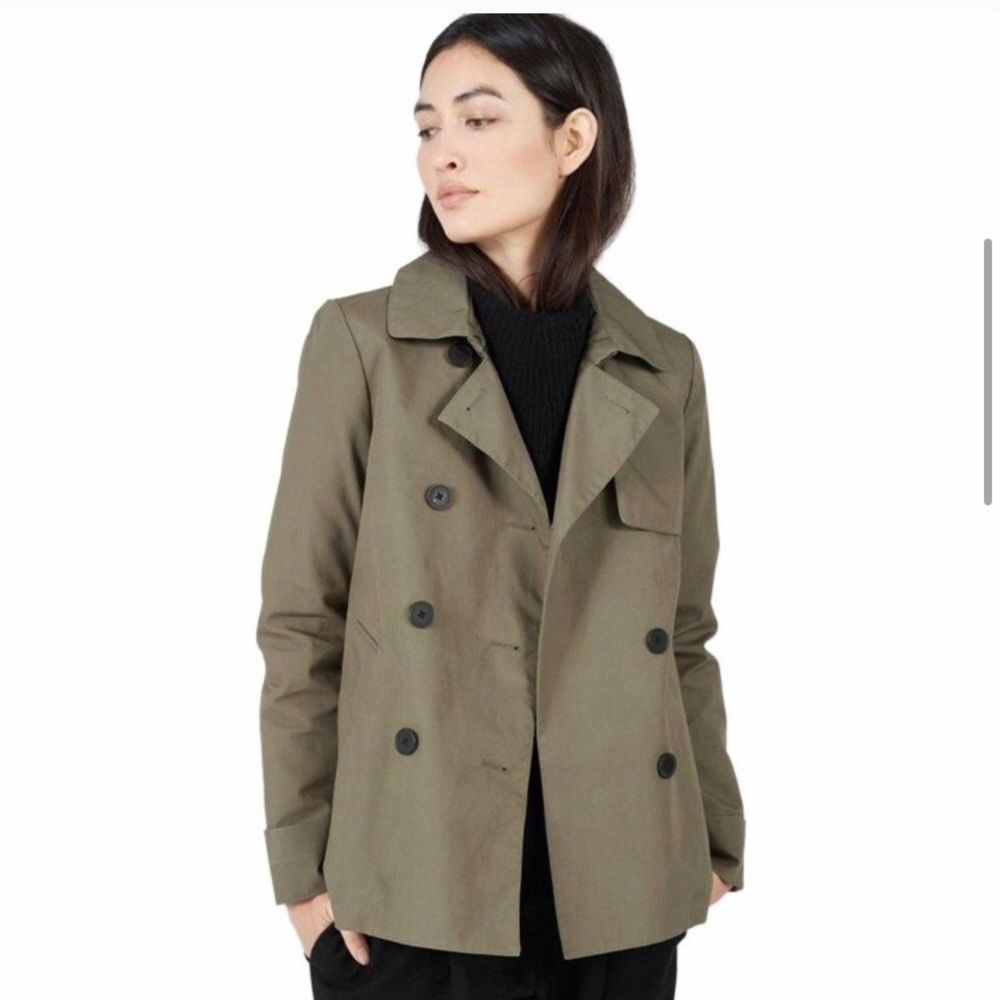 Everlane Army Green Trench Coat